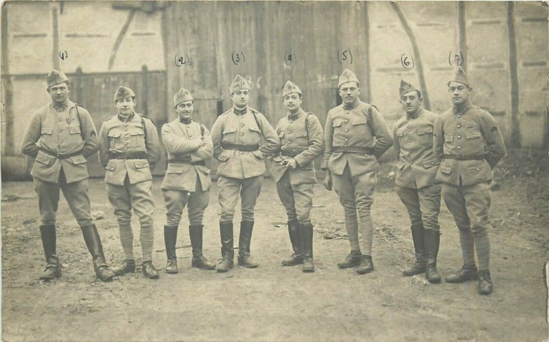 French military men soldier postcard sent to parents 1920 correspondence France