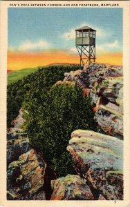 Dans Rock Cumberland Frostburg Maryland WB Upper Potomac Valley Postcard UNP Vtg 