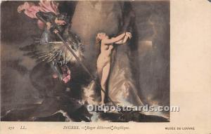 Nude Postcard Ingres Roger Delivrant Angelique Unused