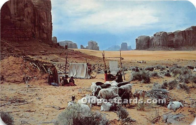 Navajo Indian Family Monument Valley, Arizona, AZ, USA Indian Unused 