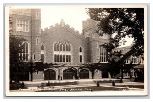 RPPC Macky Auditorium Entrance University of Colorado Boulder CO Postcard R18