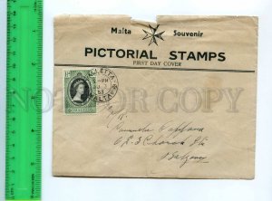 290712 MALTA 1953 year pictoral stamps real post First Day COVER