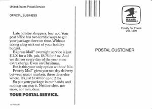 Holiday - United States Postal Service