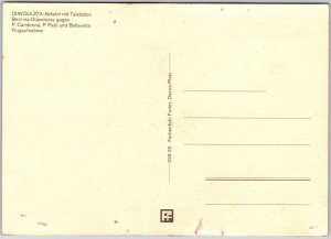 Abfahrt mit Talstation Bernina Diavolezza gegen P. Cambrena P.Palu Postcard