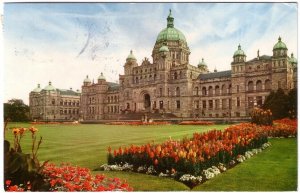 Parliament Buildings, Victoria, British Columbia, Vintage 1963 Chrome Postcard