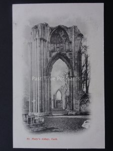 Yorkshire ST MARYS ABBEY (2) c1904 protective tissue attached