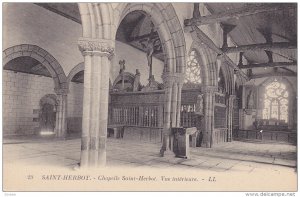 Chapelle Saint-Herbot, Vue Interieure, SAINT-HERBOT, France, 1900-1910s