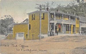 West Northfield MA Post Office Storefronts 1910 Postcard