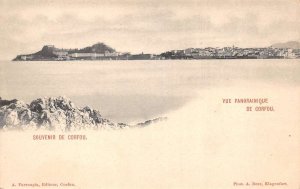 Corfou Greece Panoramic View Vintage Postcard AA84692