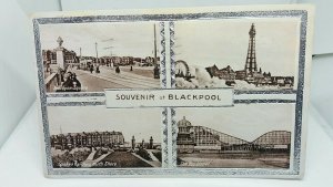 Beautiful Vintage Multiview Souvenir of Blackpool Postcard Posted 1926