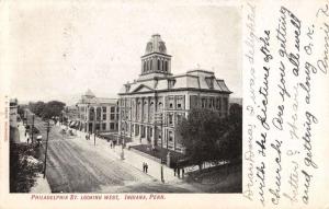 Indiana Pennsylvania Philadelphia Street Scene Antique Postcard K38669