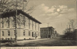 Florence SC Dargan St. East of P.O. c1910 Postcard