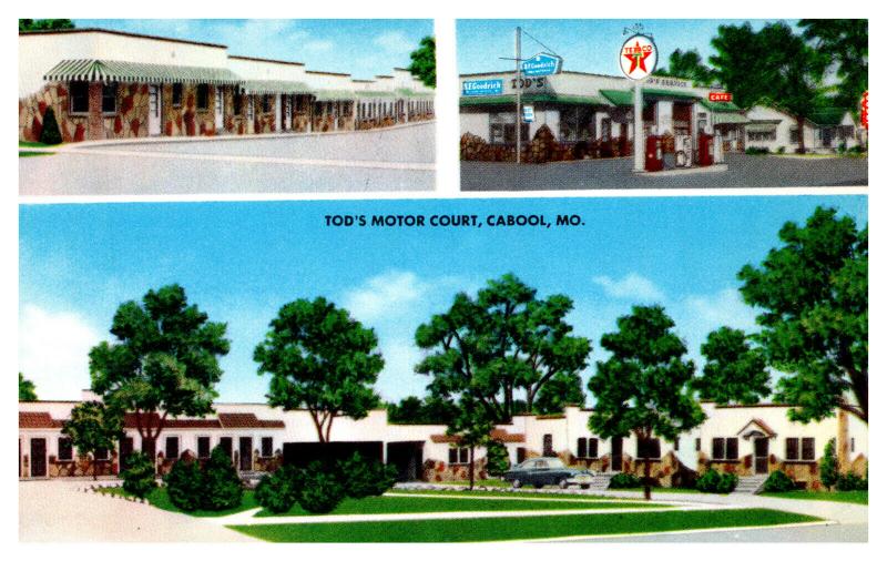 Missouri Cabool , Tod's Motor Court , Texaco Station,   Motel 