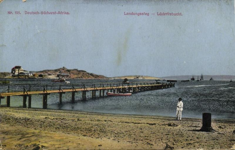 german south west africa, LÜDERITZ BAY, Pier (1920) Postcard