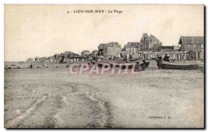 Lion sur Mer Old Postcard Beach