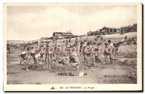 Postcard Old Treport Beach