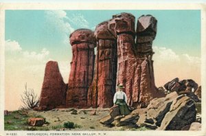 Geological Formation Near Gallup New Mexico Vintage FRED HARVEY Postcard