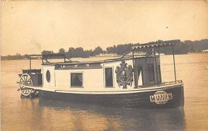 Toledo OH National Mission Boat RPPC Postcard