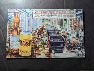 Mint USA Alcohol Advertisement Postcard Anheuser Busch Beer Welcomes You