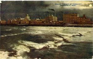 Milling District by Moonlight - Minneapolis, Minnesota pm 1914
