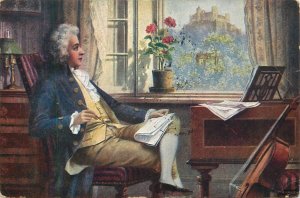 Fine art postcard C. Schweninger - Mozart