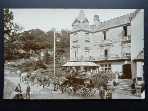 Devon Lynmouth LYNDALE HOTEL & MINEHEAD COACH AND HORSES c1910 RP Postcard