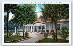 CEDAR POINT, OH Ohio ~Entrance to The CEDARS HOTEL  c1920s  Postcard