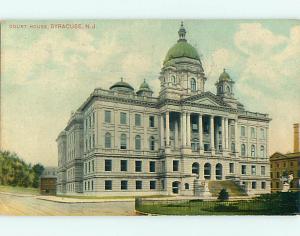 Divided-Back COURT HOUSE Syracuse New York NY (mis-printed as NJ) v3850