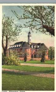 Vintage Postcard 1920's The First Capitol Building Williamsburg Virginia VA