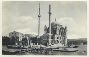 Turkey Istanbul Valid Mosque at Ortakevy Bosphorus photo postcard 