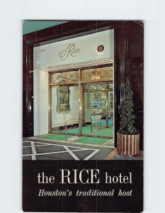 Postcard The Rice Hotel, Houston's traditional host, Houston, Texas