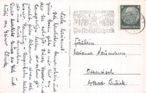 L306 Germany 1939 Schleswig Panoramic View vintage  postcard