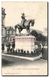 Old Postcard Vannes Statue Connetable Richemont Horse Horse