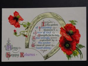 Poppies Postcard: In The Garden of Friendship by Wildt & Kray Donation to R.B.L.