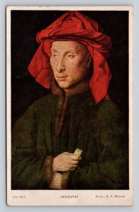 Arnolfini by Jan van Eyck Berlin K.F. Museum Vintage Postcard 1229