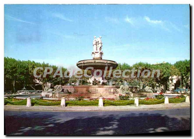 Modern Postcard Aix en Provence B d R Great Fountain