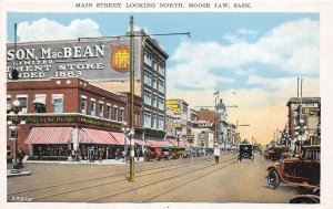 H46/ Moose Jaw Saskatchewan Canada Postcard c1910 Main Street Stores