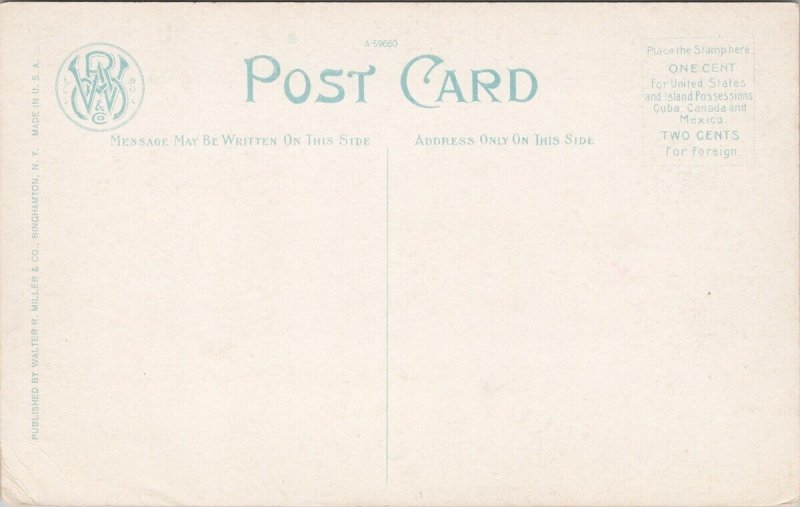 Johnson City New York Central Fire Station & Endicott Johnson Co NY Postcard H39