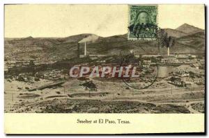 Postcard Old Smelter At El Paso Texas