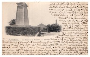 Waterloo The Tombs and the Pyramid Belgium Undivided Back Postcard  1903