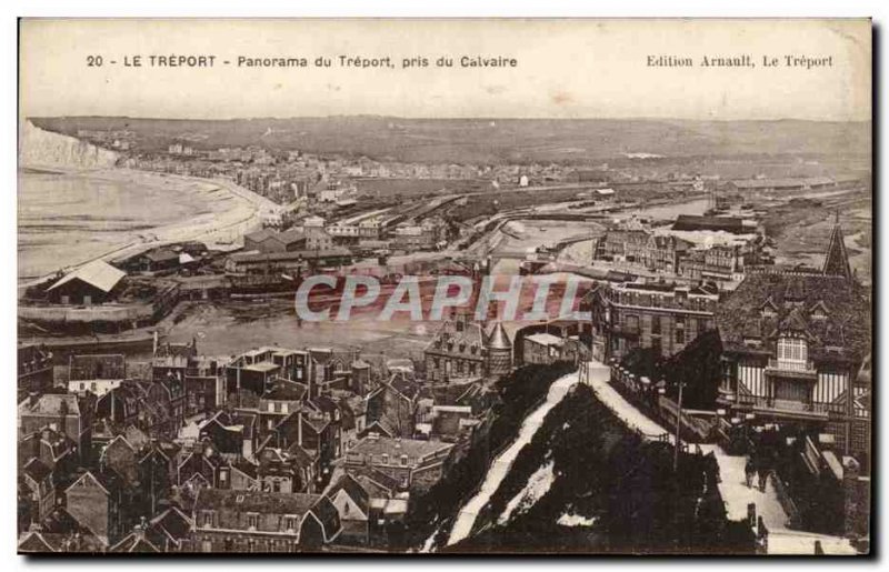 Treport - Panorama of Treport taken Calvary Old Postcard