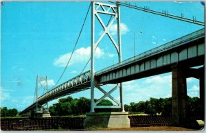 Bridges Postcard Gateway Bridge Crossing the Mississippi River Iowa Posted 1968