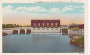 Iowa Ottumwa Hydro-Electric Plant and Des Moines River Curteich