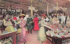 Vintage Fralinger's Salt Water Taffy Candy Store Atlantic City NJ Postcard 1904