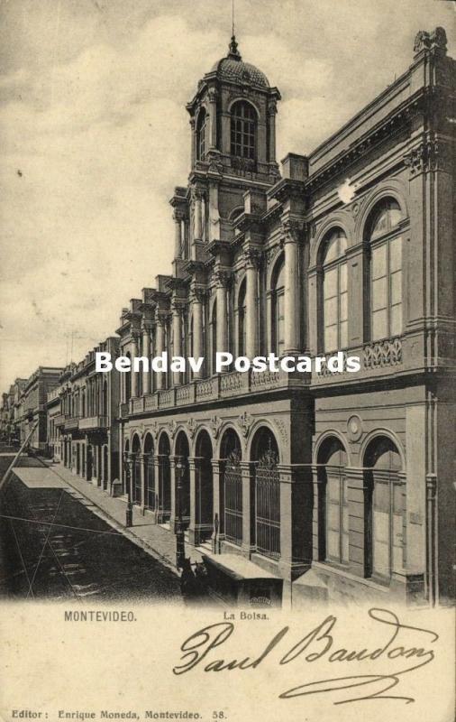 uruguay, MONTEVIDEO, La Bolsa, Stock Exchange (1907)