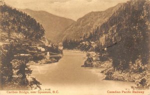 Cariboo Bridge, near Spuzzum, BC, Canada, Canadian Pacific Railway Postcard 1910