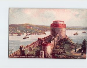 Postcard Anatole Hissar on the Bosphorus Turkey
