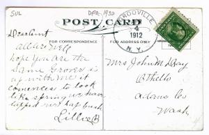 Grooville, New York to Othello, Washington 1912 Easter Postcard, Doane Cancel