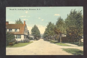 BILTMORE NORTH CAROLINA NC BROOK STREET SCENE SCENE VINTAGE POSTCARD NC