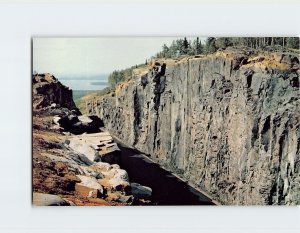 Postcard Giant rockcut slices through the top of Cavers Hill Canada